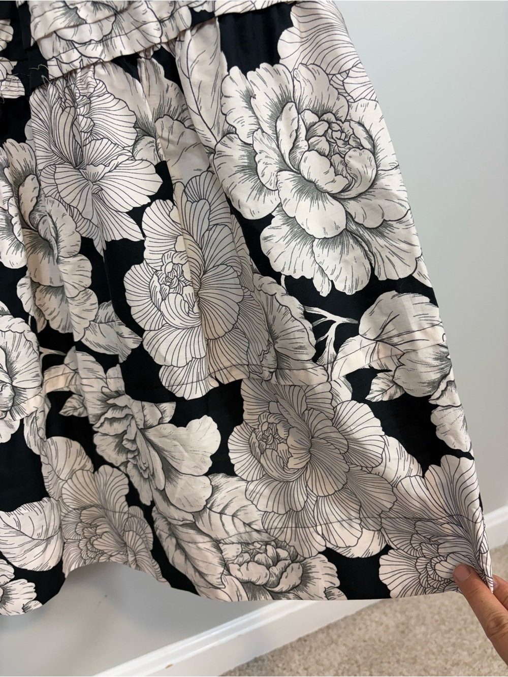 NWT Anthropologie The Somerset Maxi Dress White Rose Floral Peony L Large - Picture 9 of 13